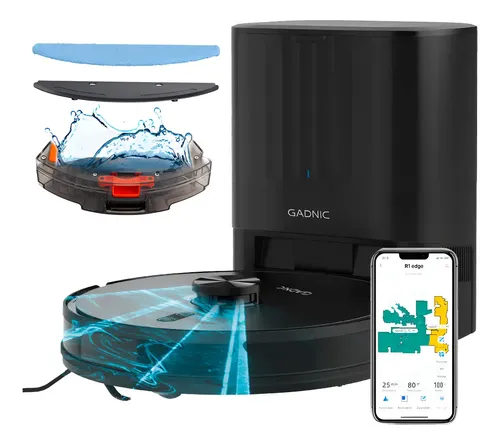 Aspiradora robot Gadnic con navegación LiDAR y base autolimpiante
