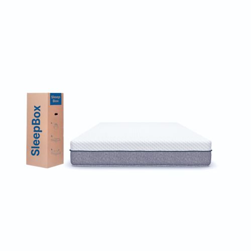 Colchón SleepBox Balance Plus junto a su caja